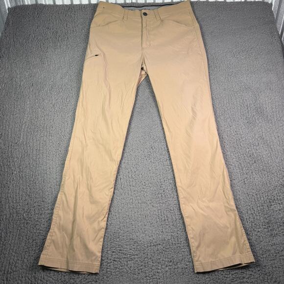 Orvis Pants Mens 34x34 Beige Tech Performance Water Resistant Hiking 5-Pocket - Picture 2 of 13